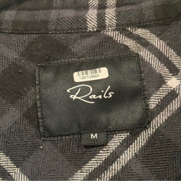 Rails Bianca Shirt Dress or Tunic in Onyx, Slate & White Combo - Picture 10 of 11